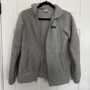 Columbia Light Gray Full-Zip Fleece Jacket